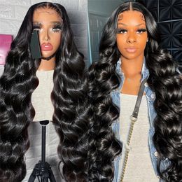 13x4 13x6 Lace Frontal Wig Body Wave Transparent Lace Front Human Hair Wigs PrePlucked Glueless 4X4 Lace Closure Wig for Women