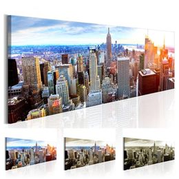 NEW YORK Building Statue Design Canvas Print Wall Art Modern Home Decoration Choose Colour & Size No Frame Multicolor254J