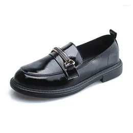 Casual Shoes Women's Spring And Autumn Pure Leather Soft Soled Slip-on Shoe
