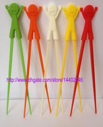 200pairs Children039s Plastic Chopsticks Children Learning Helper Training Learning Happy Plastic Toy Chopstick Fun Baby Infant1633849