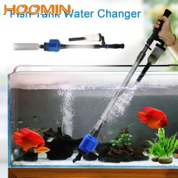 Tools HOOMIN Fish Tank Sand Washer US Plug Aquarium Siphon Operated Cleaner Electric Siphon Filter Vacuum Gravel Water Changer