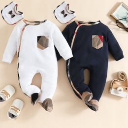100% Cotton Kids Designer Strampler Baby Boy Girl Tops Qualität Langarm Kleidung 1-2 Jahre alt