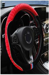Winter Super Soft Plush Car Steering Wheel Cover Universal Warm Faux Fur Auto Handlebar on the SteeringWheel 3738cm1073532