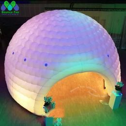 Toy Tents Original Special Giant LED Inflatable Dome Tent With Big Opennings Blow Up Air Marquee Outdoor Icegloo House Tent For Party Wedd L240313