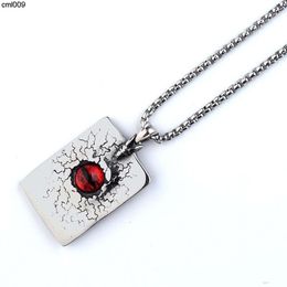 Angels Eye Necklace Magic Square Brand Dominant All Titanium Steel Chain Pendant Long Sweater