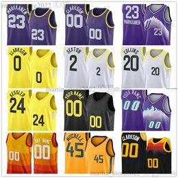 Men's Basketball Jerseys Lauri 23 Markkanen Talen 5 Horton-Tucker Collin 2 Sexton John 20 Collins 00 Clarkson Walker 24 Kessler Keyonte 3 George Kris Dunn Printed