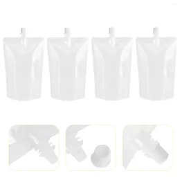 Take Out Containers 50pcs Transparent Beverage Flasks Standing Pouch Portable Plastic Drinks Bag (500ml)