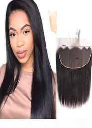 Malaysian Human Hair 13X6 Lace Frontal Silky Straight Virgin Hair 13 By 6 Frontal Straight Top Closures Natural Color6952438