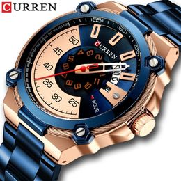 CURREN Design Watches Men's Watch Quartz Clock Male Fashion Stainless Steel Wristwatch with Auto Date Causal Business New Wat240q