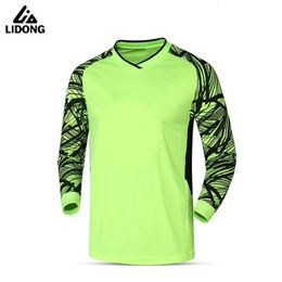 Goalkeeper Jerseys Kits Long Sleeve Shirts Football Tops Sponge Custom Soccer Goalie Training Protector 240228