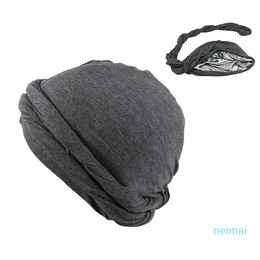 Beanie/Skull Caps Summer Headscarf Beanie Cap Cover Hijab Hat Head Scarf Head Wrap Turban Hat Solid Bonnet Caps Muslim Turban Cap Satin Lined Men