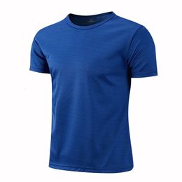 Men Breathable Sport T-shirt Sportswear Quick-drying Round Neck Gym Jerseys Fitness Shirt Trainer Running T-shirt Class Service 240312