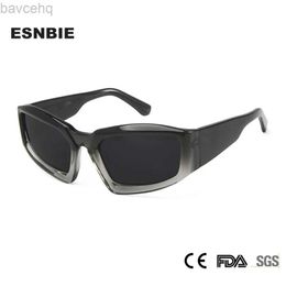 Modaya uygun açılı çerçeve asetat sportif güneş gözlükleri erkekler kutuplaşmış bisiklet sürücü gözlükleri UV400 Punk Goggle Shades Gafas de Sol LDD240313