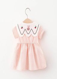 Girl039s Dresses Dress Girl Clothes 2022 Summer Born Baby Doll Collar Striped Tutu Cartoon Cute Little Girls Clothing 6M3 YGir2450233