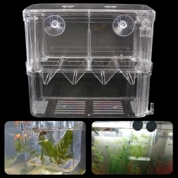 Tanks Isolation Box Fish Tank Breeding DoubleDeck Pet Supplies Incubator Holder Aquarium Hatchery Acrylic Transparent