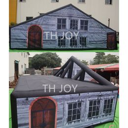 free air ship to door Outdoor Activities Customised 10mLx5mWx3.5mH (33x16.5x11.5ft) Halloween inflatable bouncy castle obstacle house inflatable maze Haunted House