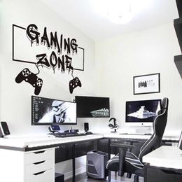 Graffiti Gaming Zone Eat Sleep Game Controller Video Game Wall Sticker Boy Room Play Room Gaming Zone Wall Decal Bedroom Vinyl 210233j