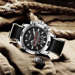 Wristwatches Ochstin 2024 Simple And Comfortable Original Multi Functional Machine Movement Waterproof Watch Men's Quartz