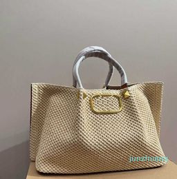 2024 beach bags women designer bag summer travel bags Tote Luxury Woven Straw Bag Purses Handbag with pouch