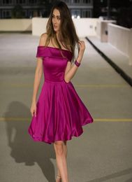Purple Short Homecoming Dresses Simple Short Prom Dresses Off Shoulder Satin Dark Red Homecoming Dresses Cheap Party Dress9134303
