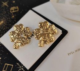 2024 luxury Jewellery new designer fashion Brand c simple gold earrings women girls gift no box