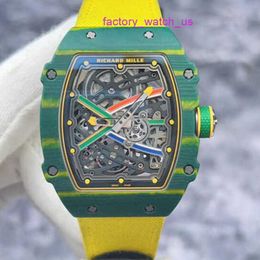 Exciting Watch RM Watch Hot Watch RM67-02 Green Red Blue Track NTPT Green Carbon Fibre RM6702