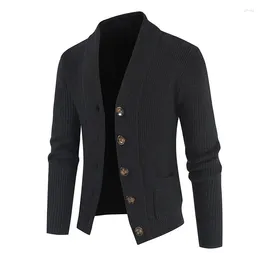 Men's Sweaters Men Cardigan 2024 Autumn And Winter Sweater Casual Single-breasted Lapel Long-sleeved Thick Slim-fit