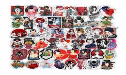 Pack of 50Pcs Whole Japanese Geisha Stickers Waterproof Sticker For Luggage Laptop Skateboard Notebook Water Bottle Car decals6484327