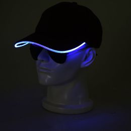 LED Light Baseball Cap 3 Modes Flash Signal Cap 24 StylesParty Club Black New Fabric Traveling Headlamp Advertising Night Hat262v