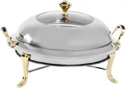 Plates Round Chafing Dish Stainless Steel Buffet Chafer 3L Catering Chafers And Warmers With Fuel Holder