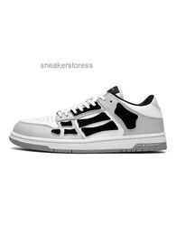 Versatile Shoe Sneaker Skel Mens Shoes Designer Genuine Amirshoe Bone Chunky High Top Men's Leather Women's Small White Fashion Skateboarding Splice JDBT