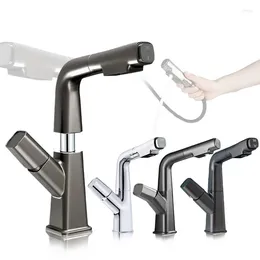 Bathroom Sink Faucets Faucet Pull-out Liftable Basin Rotatable And Cold Water Taps For Deck Mounted Mixer Tap