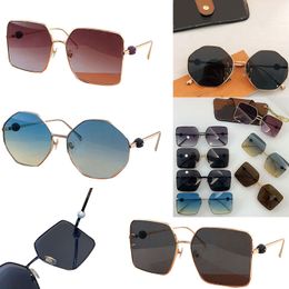 Womens Luxury Polygonal Metal Frame Sunglasses Fashion Rectangular Light Decorative Mirror with line Original Packaging Box Z1996U Z1995U