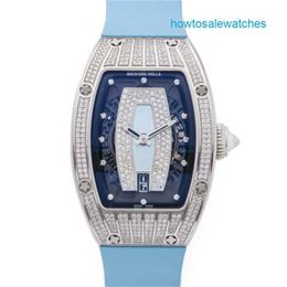 Automatic Watch RM Watch Brand Watch RM007 Automatic Watches Swiss Made Wristwatches RM007 DIAMOND PAVE WHITE GOLD WATCH RM007 COM003133