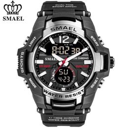 SMAEL Men Watches Fashion Sport Super Cool Quartz LED Digital Watch 50M Waterproof Wristwatch Men's Clock Relogio Masculino 2176z