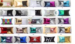 25 design Meijuner Mermaid Sequin Cushion Cover Magical Throw Pillowcase 40X40cm Colour Changing Reversible Pillow Case kids toys1215978