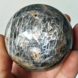 Frame Natural Gray Moonstone Crystal Sphere Room Decor Stone Ball Witchcraft Supplies Chakra Healing Crystals Fengshui Decoration Home