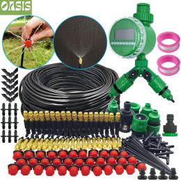 Kits Oasis 550M Garden Micro Drip Irrigation Automatic Watering System Kit Controller DIY Mist Spray Cooling for Potted Plants Tools