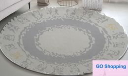 Top round Carpet Bedroom Bedside Sitting and Lying Skid Resistance Blanket Household Sand Living Room Coffee Table Cashmere-like Carpets