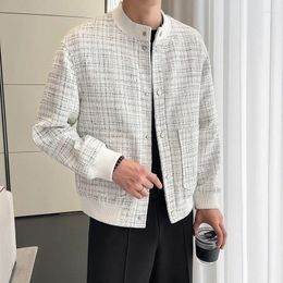 Men's Jackets Male Spring Autumn Outwear Baseball Jersey Jacket Fashion Coat Little Fragrance Wind Tops Casual Plus Size 2024