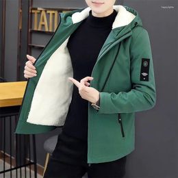 Men's Jackets 2024 Autumn And Winter Fashion Cashmere Thick Warm Hooded Jacket Casual Loose Comfortable High Quality Plus Size Coat