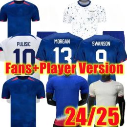 24 25 USWNT Soccer Jersey Football Shirts 4 Stars Woman Kids Kits 23 24 Maillot De Foot Men Concacaf Gold Cup 2024 McKennie SMITH MORGAN