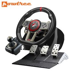 Wheels Racing Steering Wheel For PS4/PS3/PC/Switch/Xbox One/Xbox 360 Game Steering Vibration Joysticks Remote Controller Wheels Drive