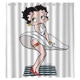 Curtains Anime girl Is Dancing In A White Dress And Red High Heels Shower Curtain By Ho Me Lili For Bathroom Decor