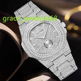 Pinshi Wrist metal nurses Watch Star Fashion Rhinestone Wrist Watch Luxury Diamond Watch watches for mens Men and Women clock master