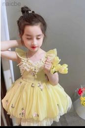 Girl's Dresses Dress Summer New Fashion Bow Flower Bud Skirt Treasure Princess Party Boutique Clothes Costume ldd240313
