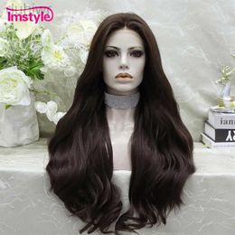 Synthetic Wigs Synthetic Wigs Synthetic Lace Front Wig Brown Wigs Long Hair Wavy Wig For Women Heat Lace Front Wig Cosplay Wig ldd240313