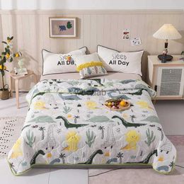 Comforters sets 100*150cm Cartoon Pure Cotton Childrens Quilt Baby Blanket Summer Thin Moisture-absorbent Quilt Soft And Warm YQ240313