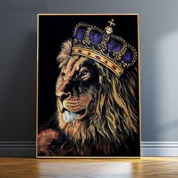 Graffiti Lion Canvas Painting Wall Art Pictures For Living Room Animal Posters And Prints Modern Colourful Home Decor No Frame304y