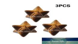 3Pcs Natural Quartz Crystal Stone Merkaba Star Carved Point Healing Home Decoration Crafts Ornaments7403062